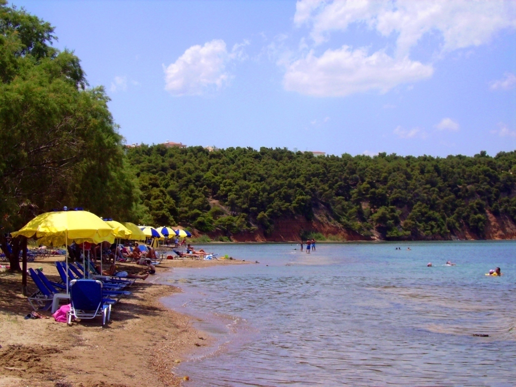 The beach in front of our house