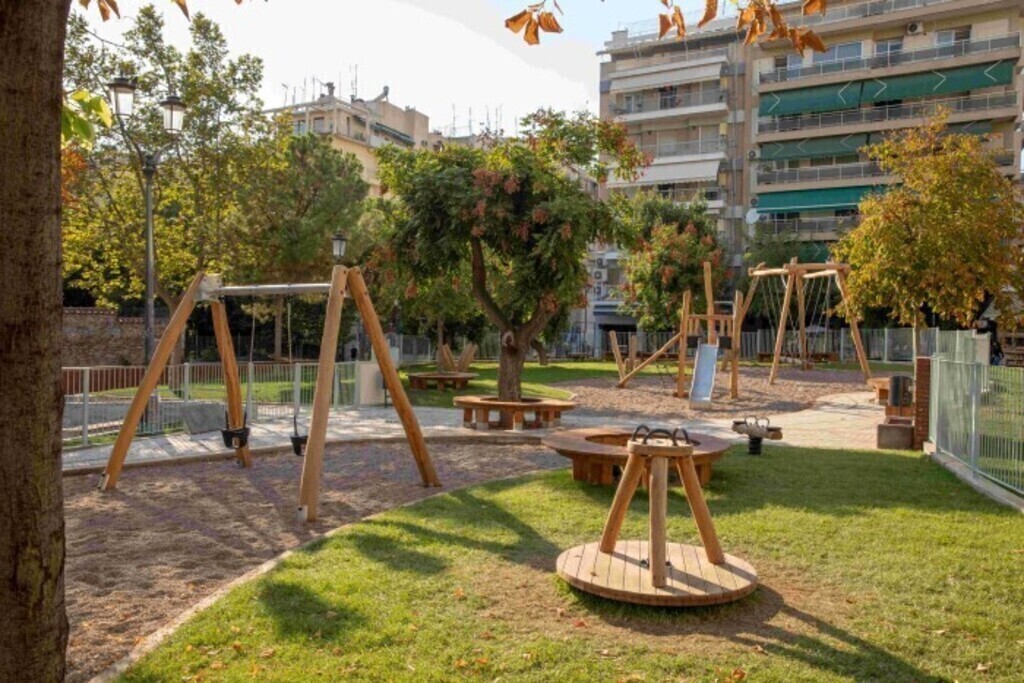 The Rotonda playground around the corner!