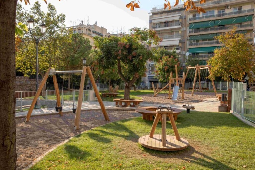 The Rotonda playground around the corner!