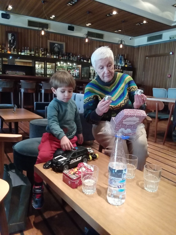 ME AND MY GRANDSON ,YEAR AGO!