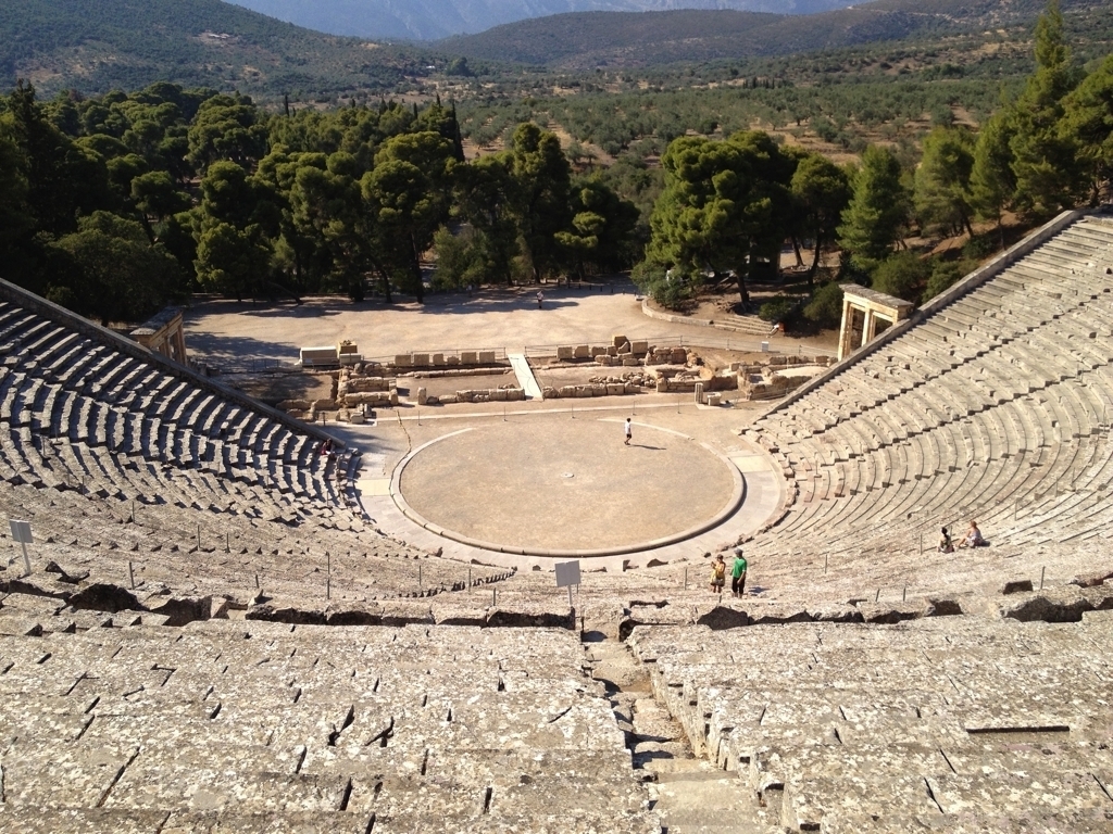 Some beautiful sites worth visiting from our house :Theater of Epidavros