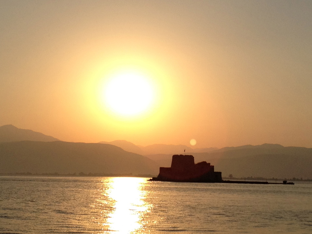 Fabulous sunset in Nafplio.