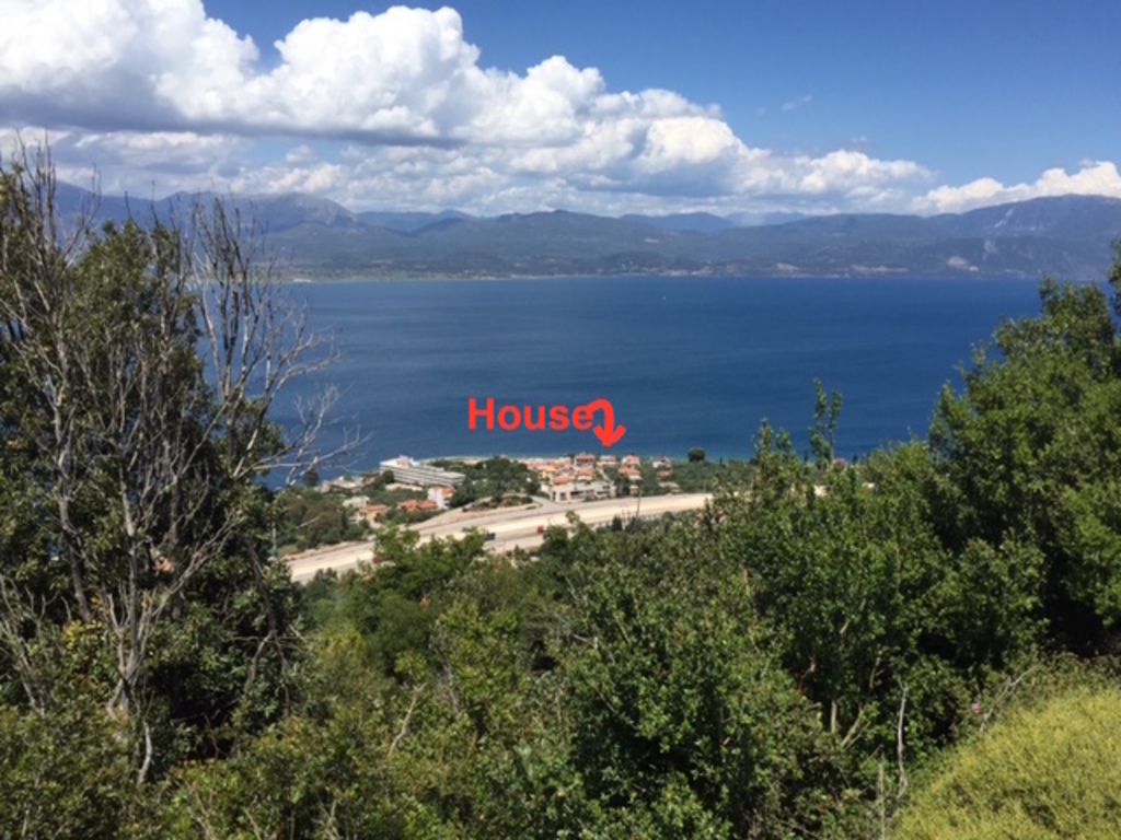 House view from close by hiking trail 