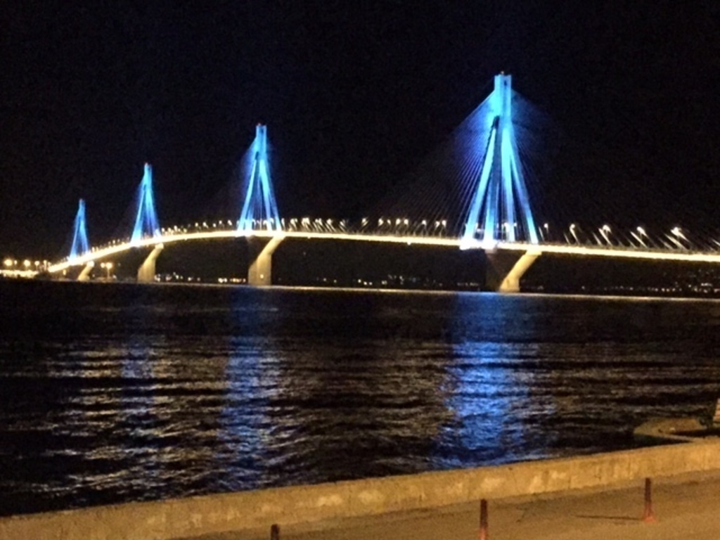 rio bridge at night