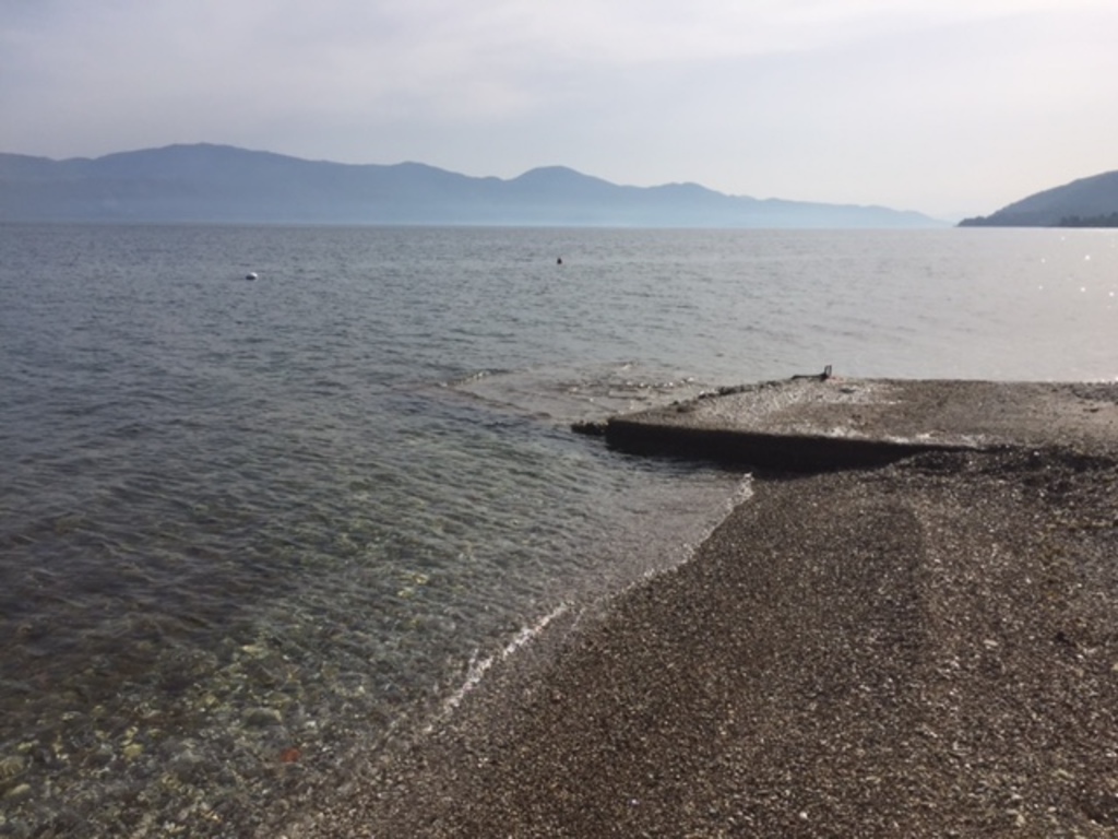 Beach at the garden entrance