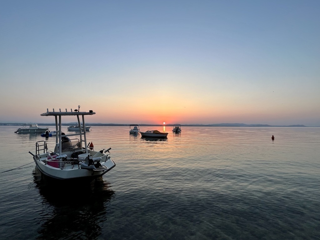 sunrise on a beach close by