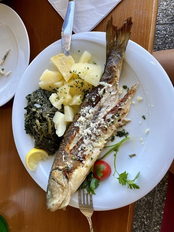 Nice lunch in a nearby restaurant