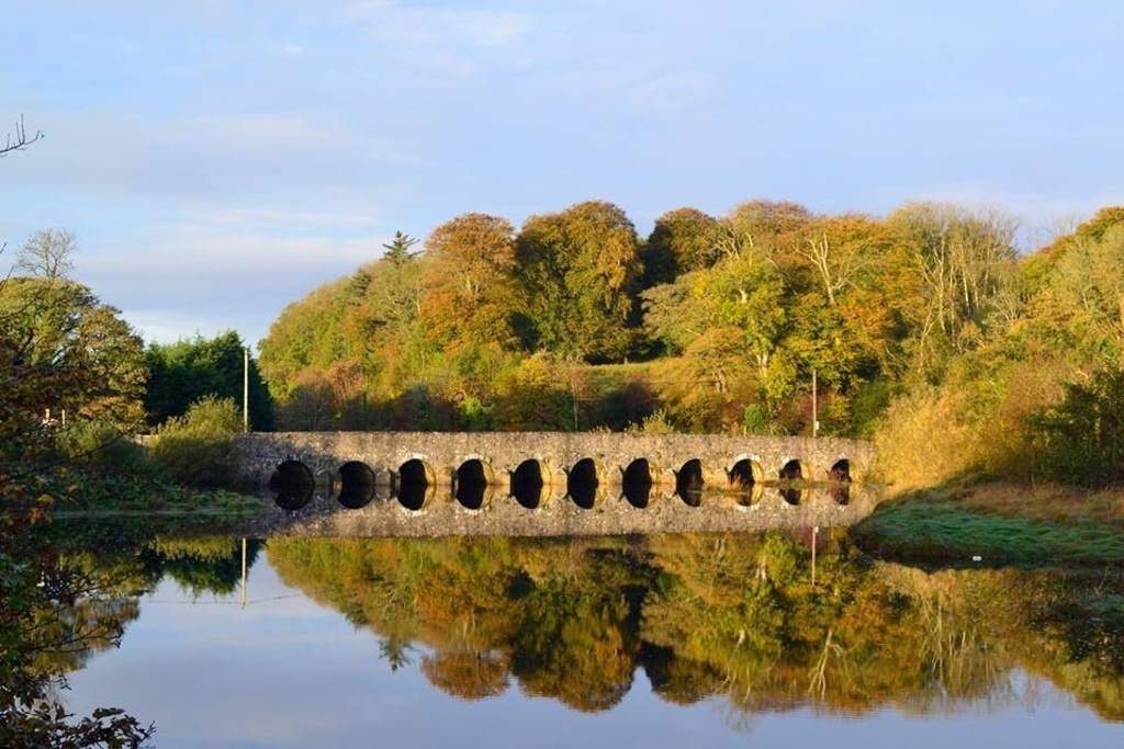 Killala bridge towards lacken and cottage 