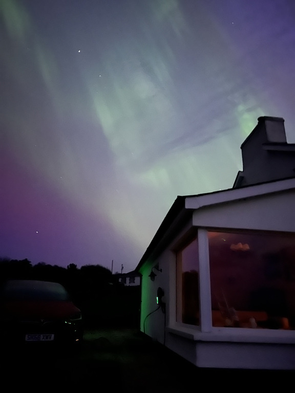 Aurora Borealis over cottage May 24