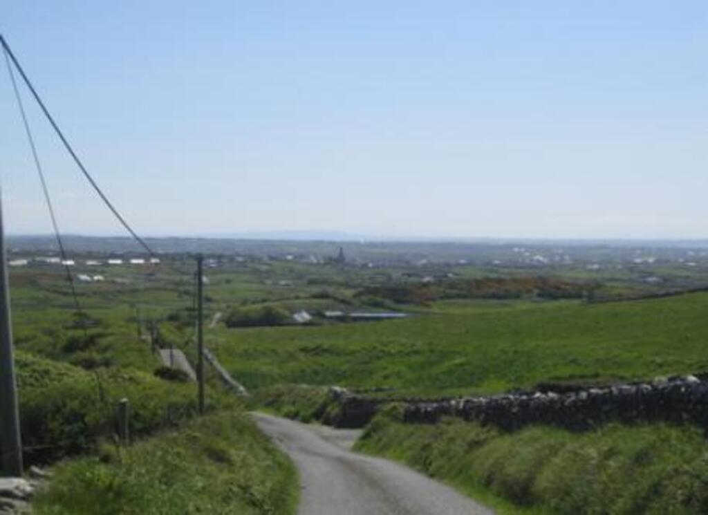 Local country road with the town/village of Milltown Malbay in the distance