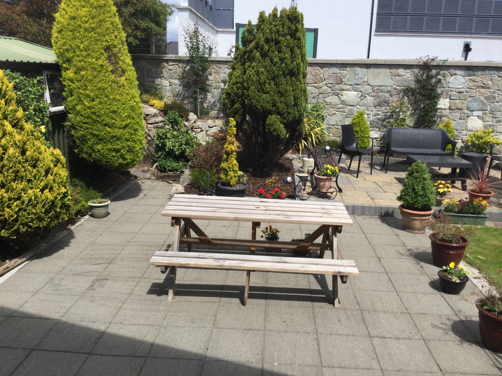 Back garden with patio