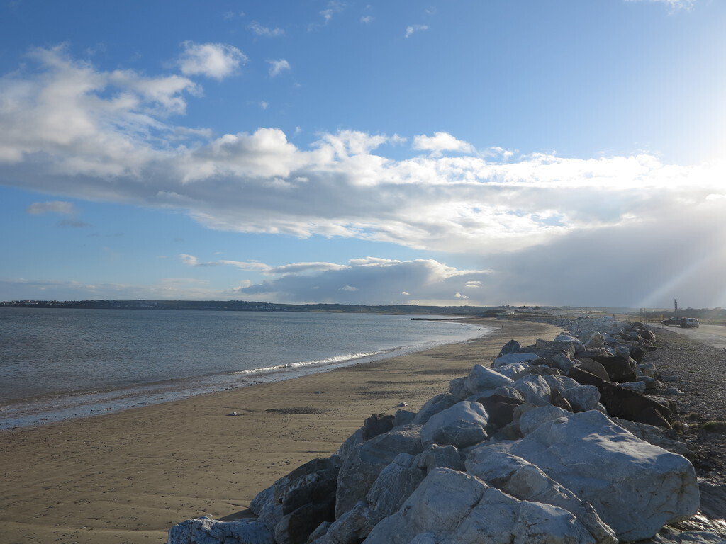 Beach looking West at mid tide