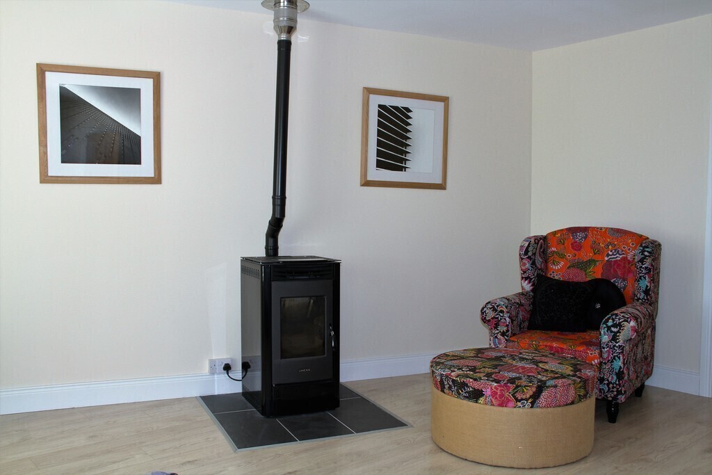Timber Pellet Stove in main room