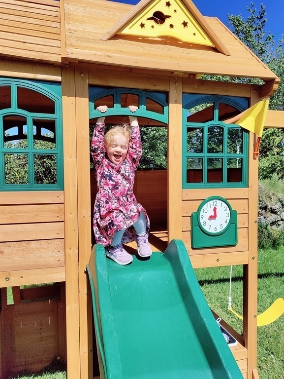 Garden Play House with Swings and Slides