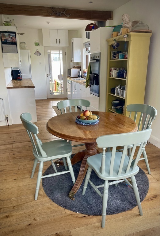 Informal dining in kitchen diner