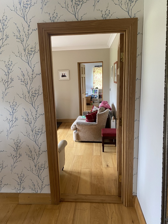 entrance into small sitting room 