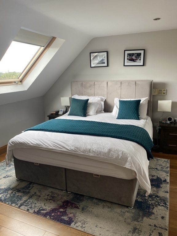 master bedroom with super king size bed and ensuite (bedroom no 1)