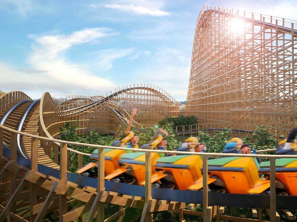 Emerald Park with lots of rollercoasters 