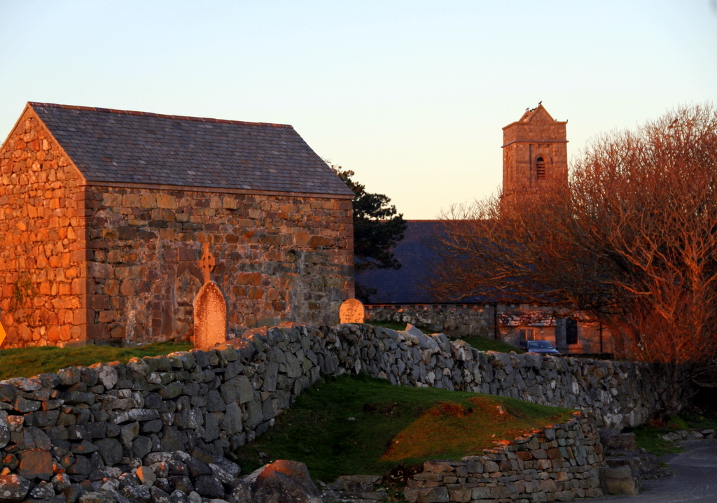 Spiddal Church at sunset