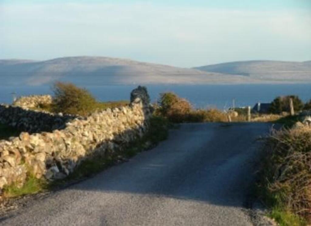 View from above our house looking out on Galway Bay and the Burren