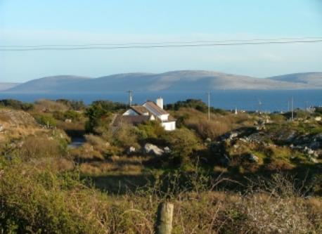Our House with Galway Bay and the Burren in the background