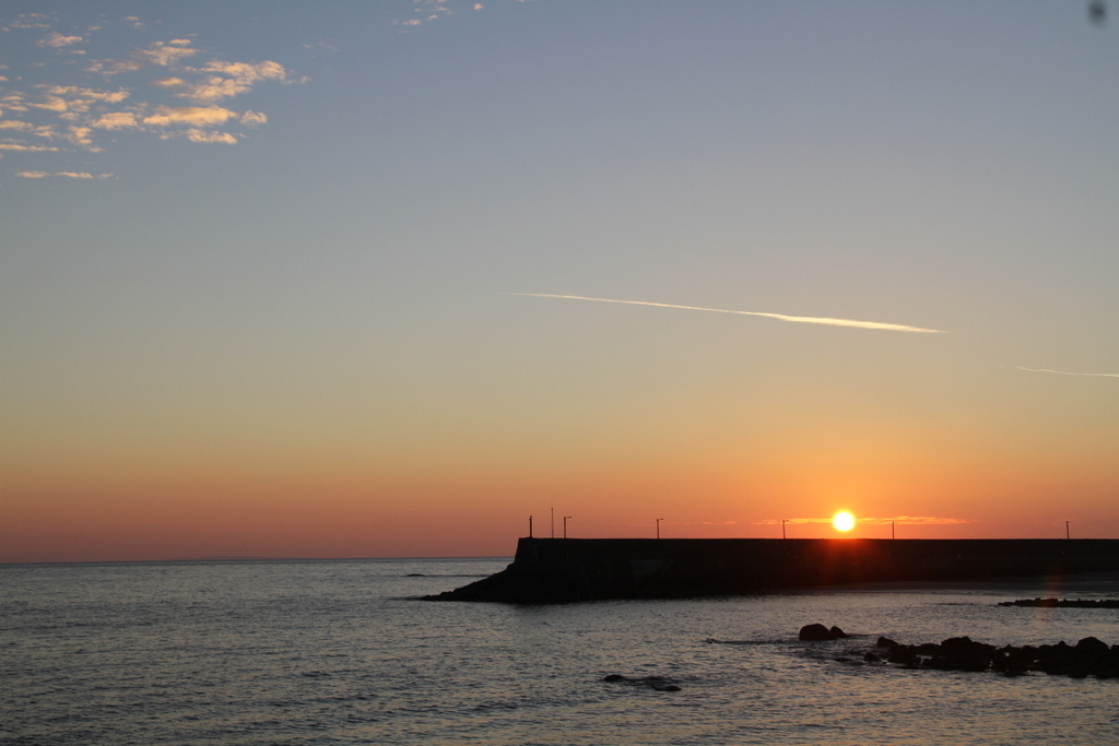 Sunset over Spiddal pier