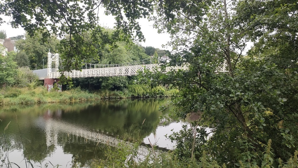 The Shaky Bridge! From the cycle/walking path.
