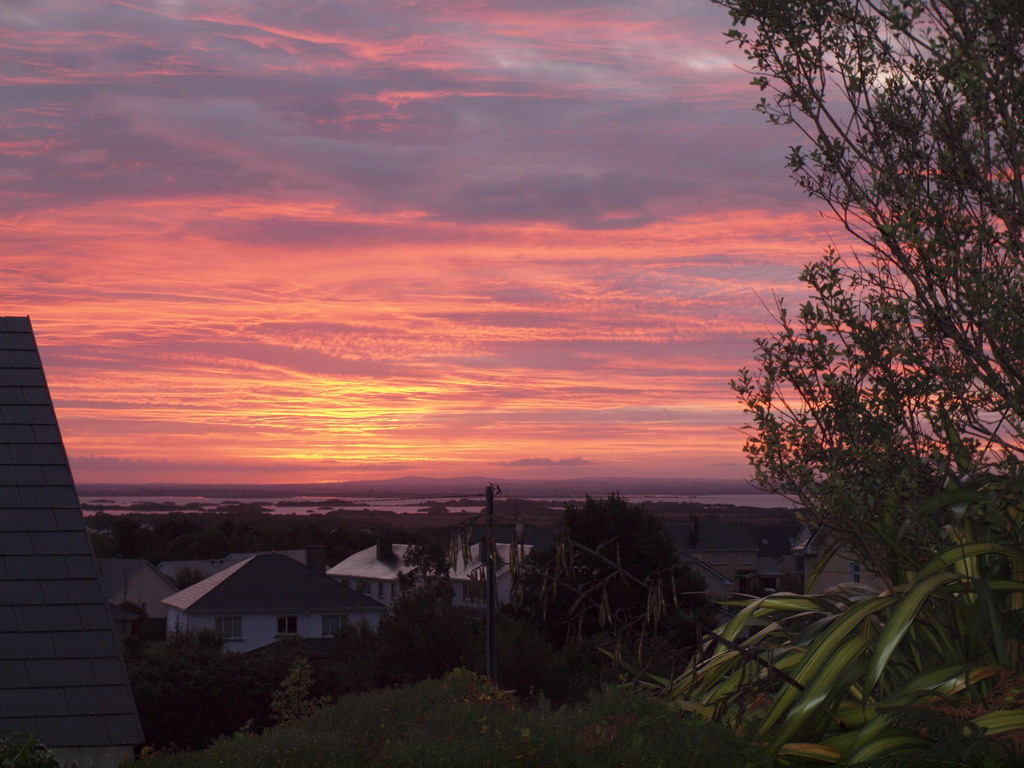 Sunrise over Lough Corrib form kitchen