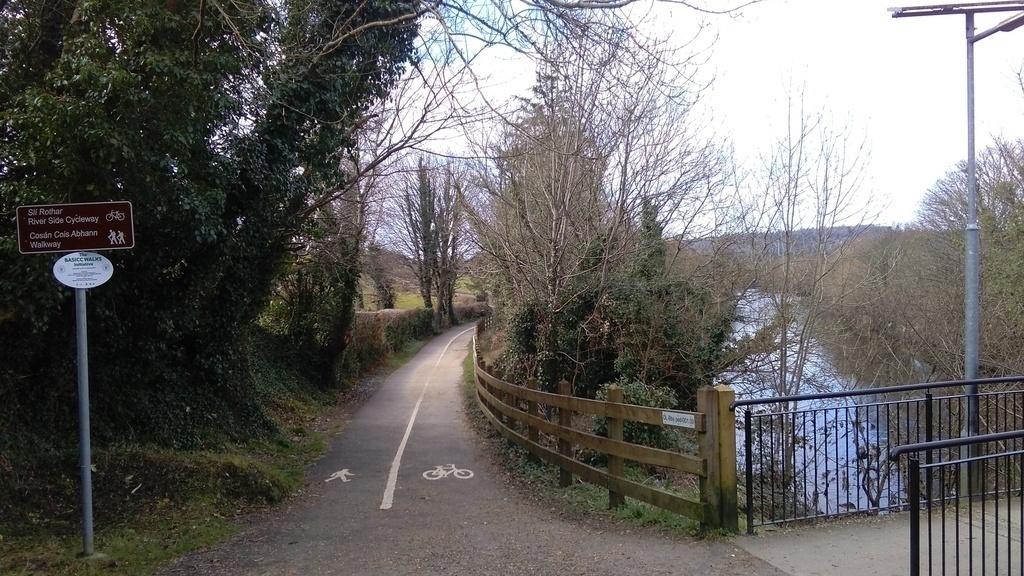 Cycle path and walkway at River Finn