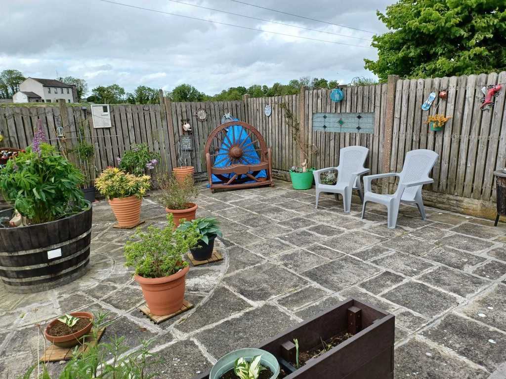 The right side of our patio with seating area