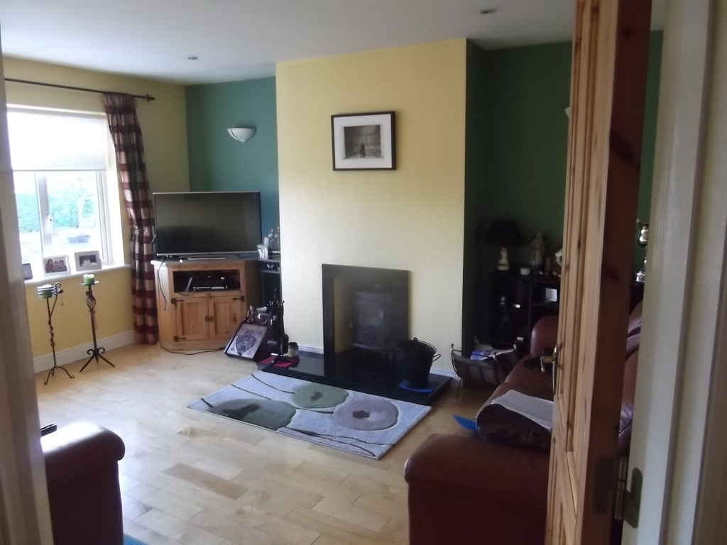 Living Room with wood burning stove