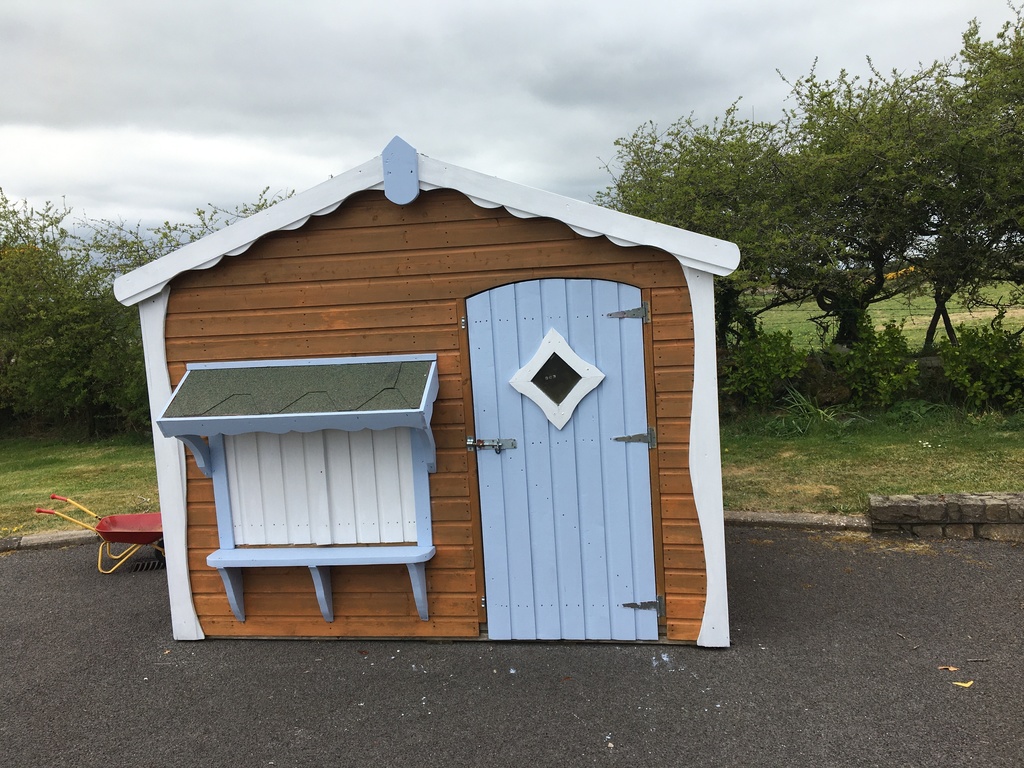 Outside playhouse