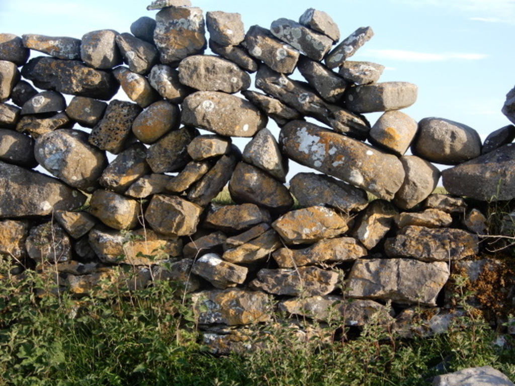 A dry stone wall 