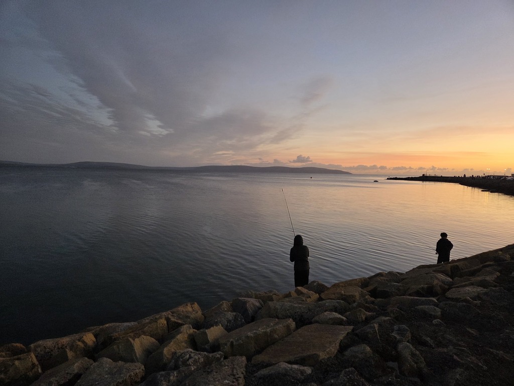 Fishing for Mackerel from Salthill Promenade