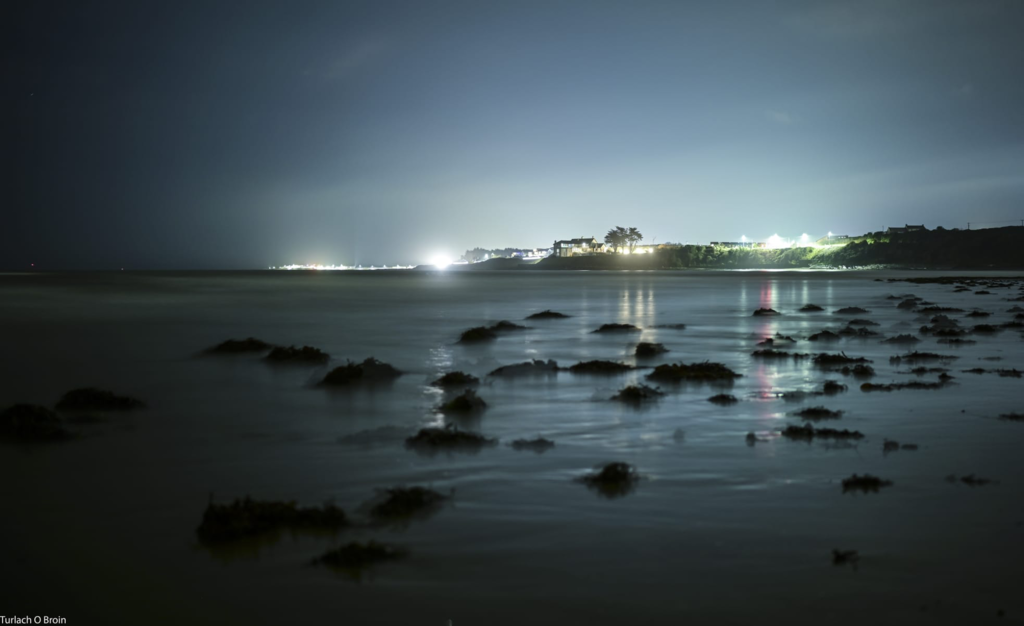 Near beach at night