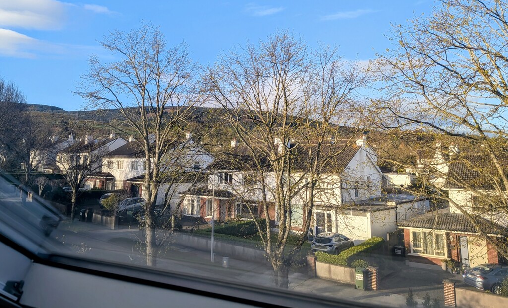 Dublin mountains from our bedroom window