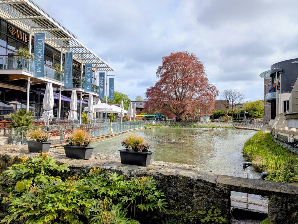 Dundrum shopping centre; restaurants. About 3km from our house