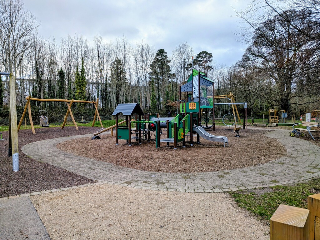 One of the two playgrounds in Marlay Park at the end of our street