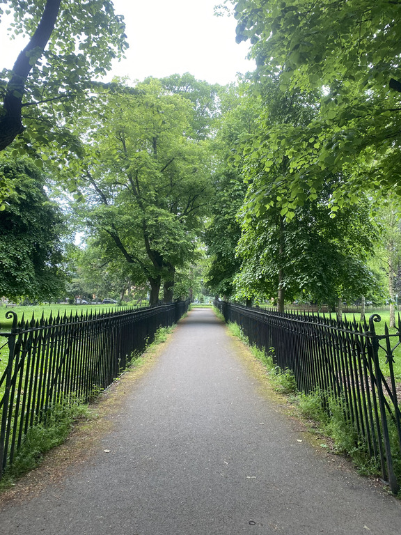 Palmerston Park a 15 minute walk away