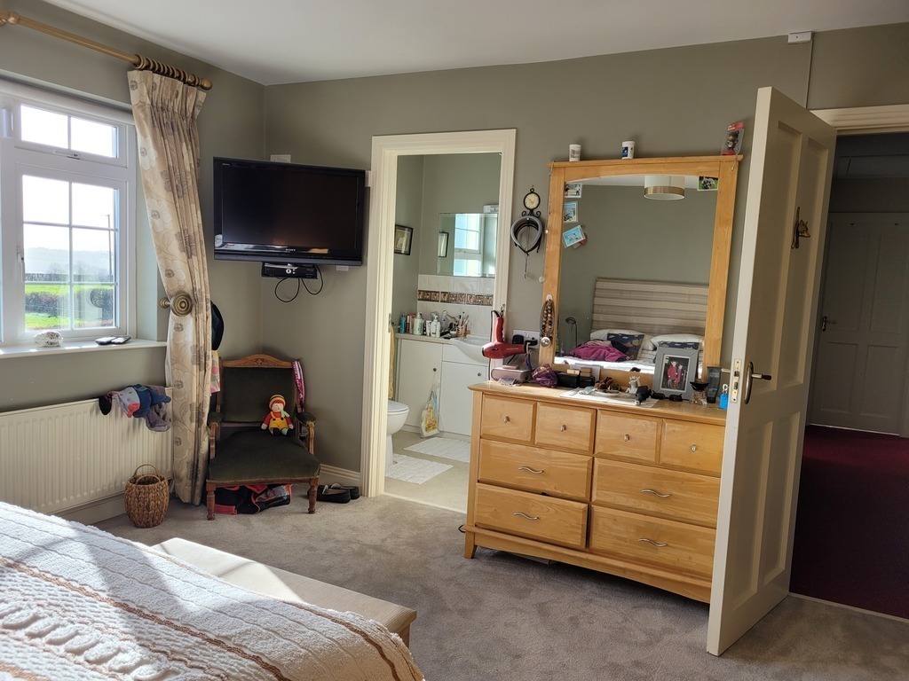 Bedroom 1. Double bed with ensuite shower room