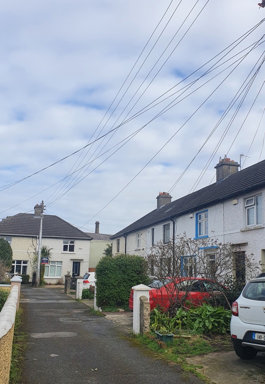 Our street - we are the blue house on the right