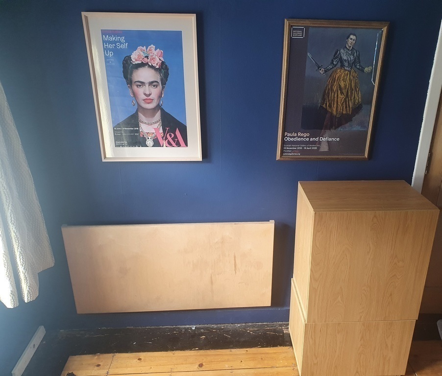 Back bedroom, desk folded down