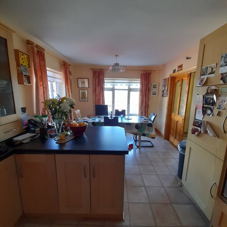 Kitchen looking out on the estate