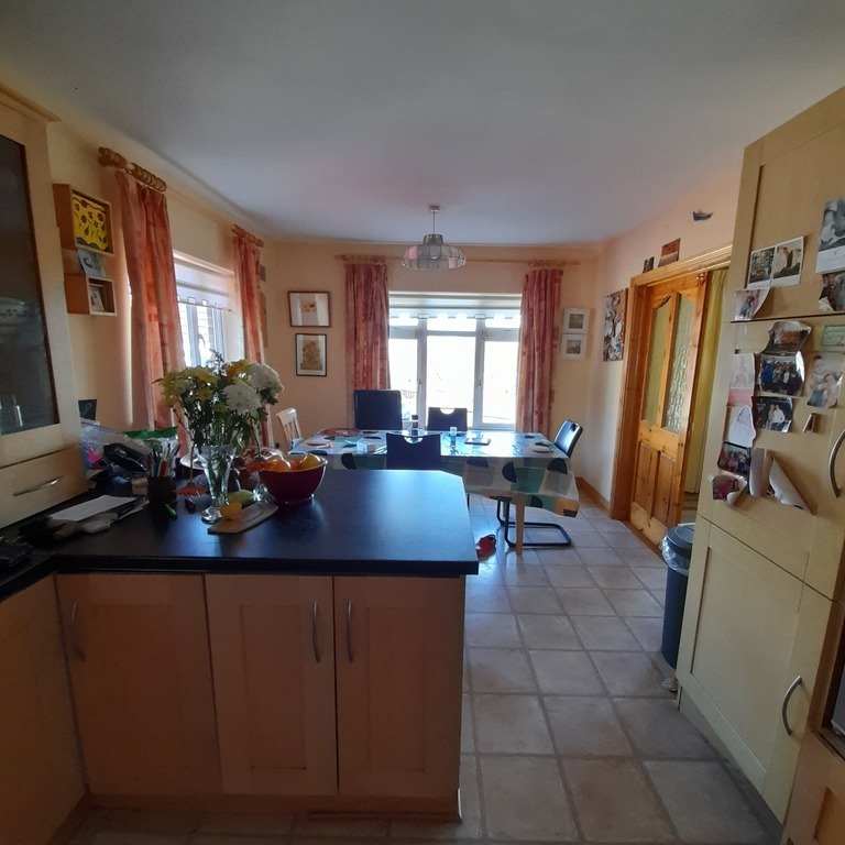 Kitchen looking out on the estate