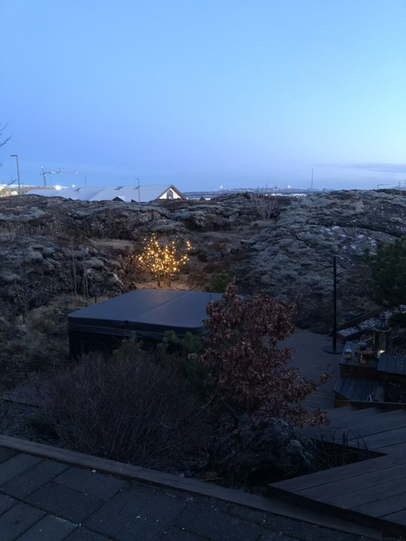 Hot tub in the garden