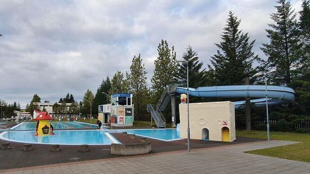 The swimming pool in our town