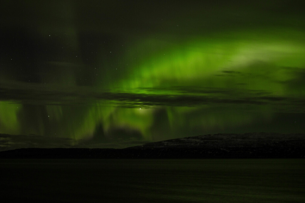 The northern lights, picture taken from my back yard by my host daughter.