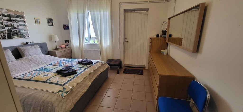 My room with a door to the back yard.