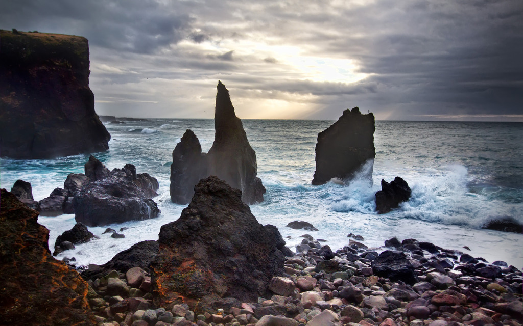 Reynisfjara near the town of Vík. 2 hour drive from Reykjavík.