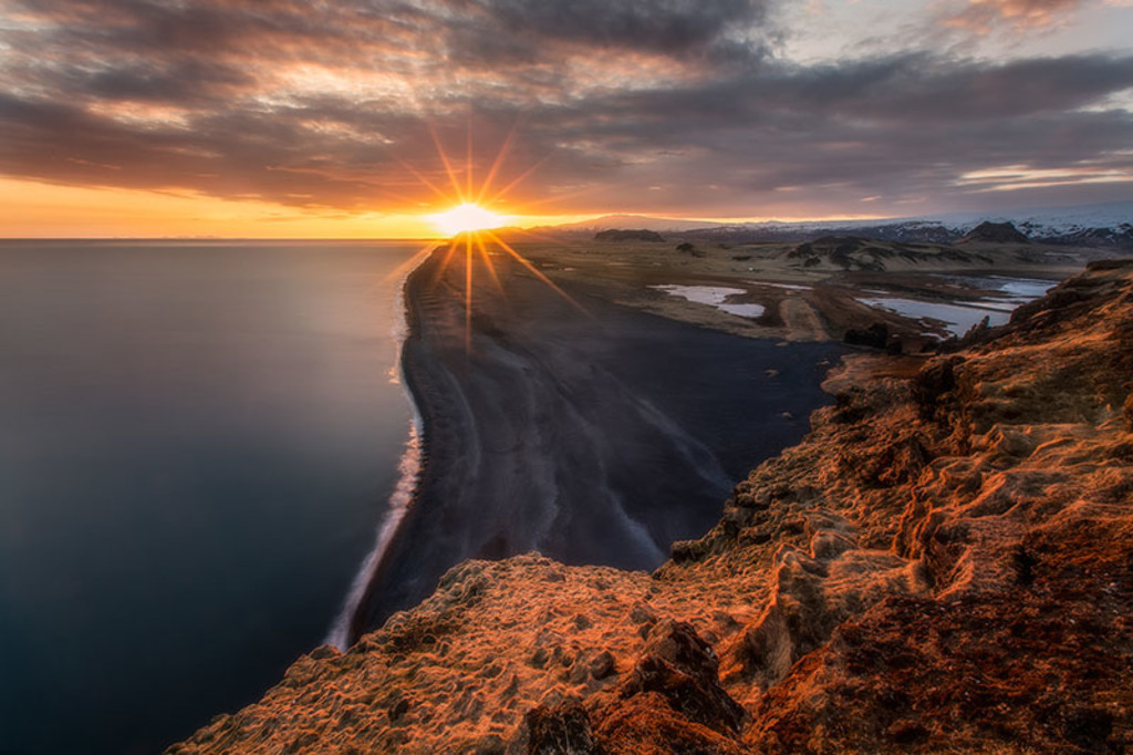 Black beach (Reynisfjara) on the south coast. 